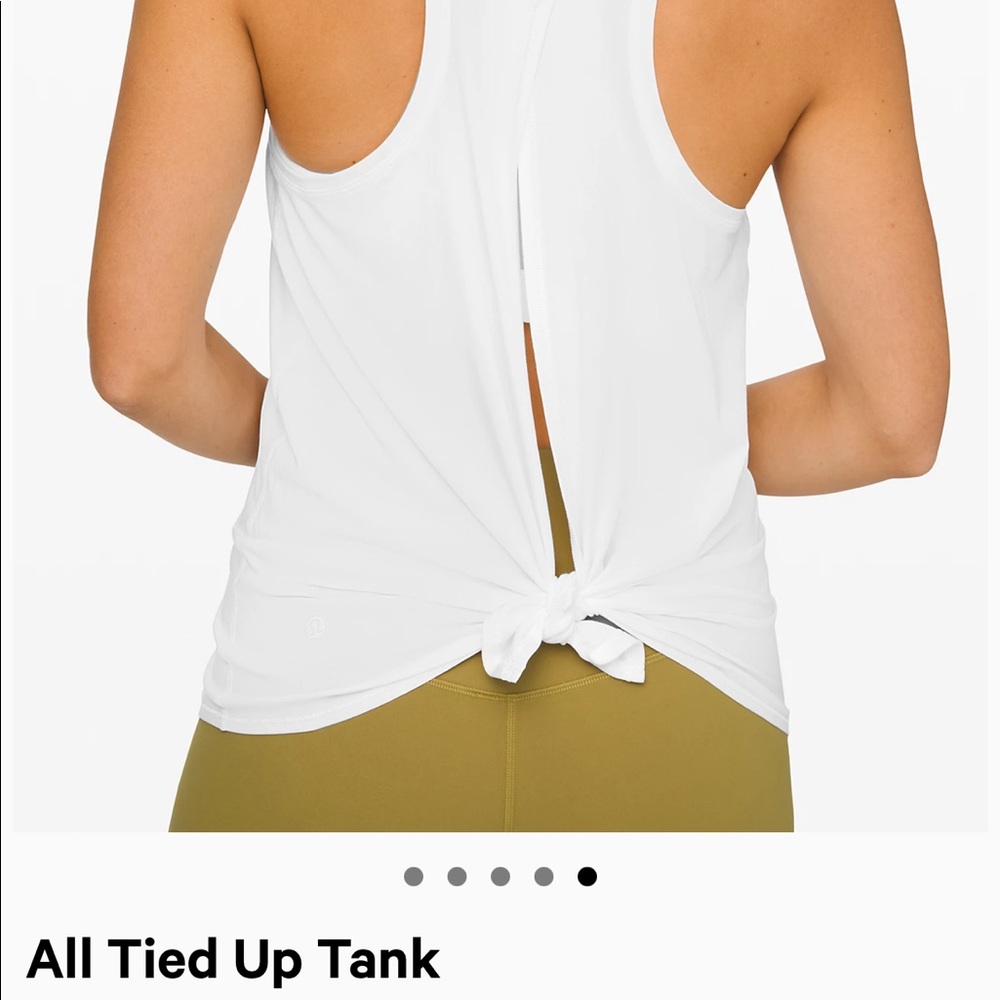 Lululemon light pink tie up tank size 4